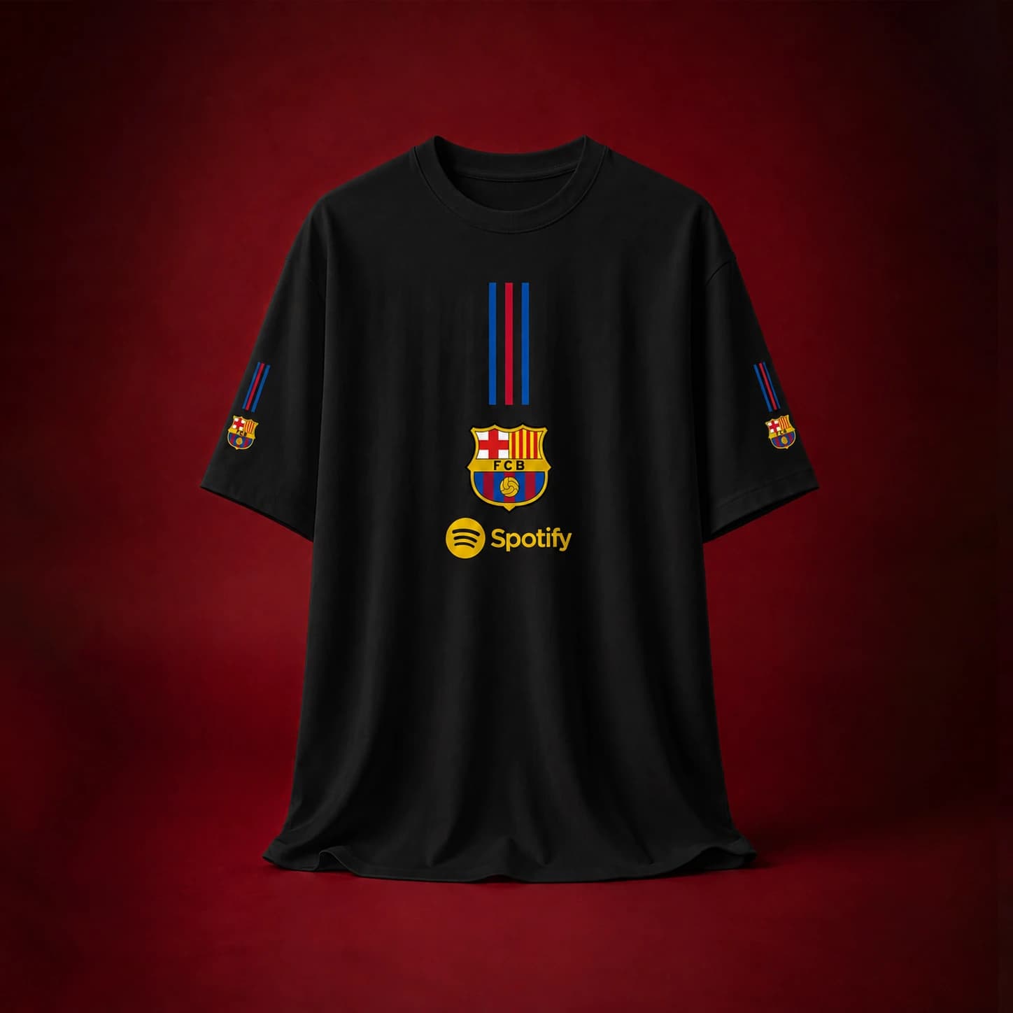 TX127 Barcelona Black Dropshoulder Tee