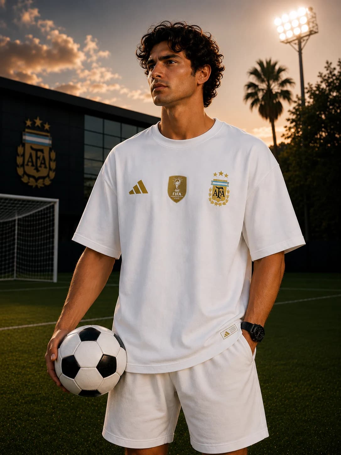 TX65 Argentina White Men's Dropshoulder
