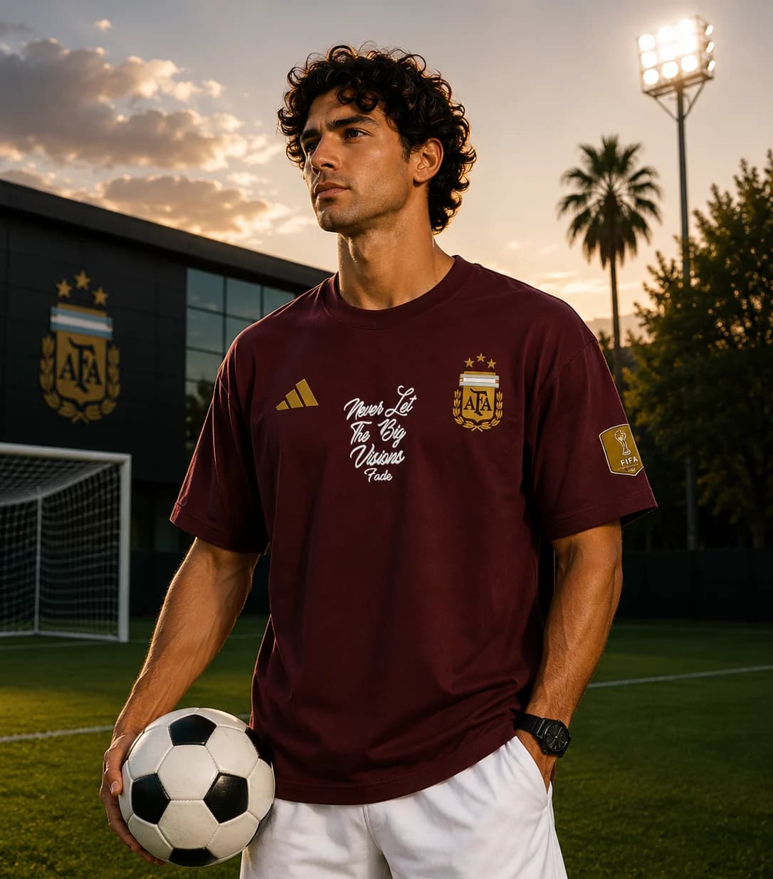 ATS10 Argentina Marron Men's Drop shoulder T-Shirt